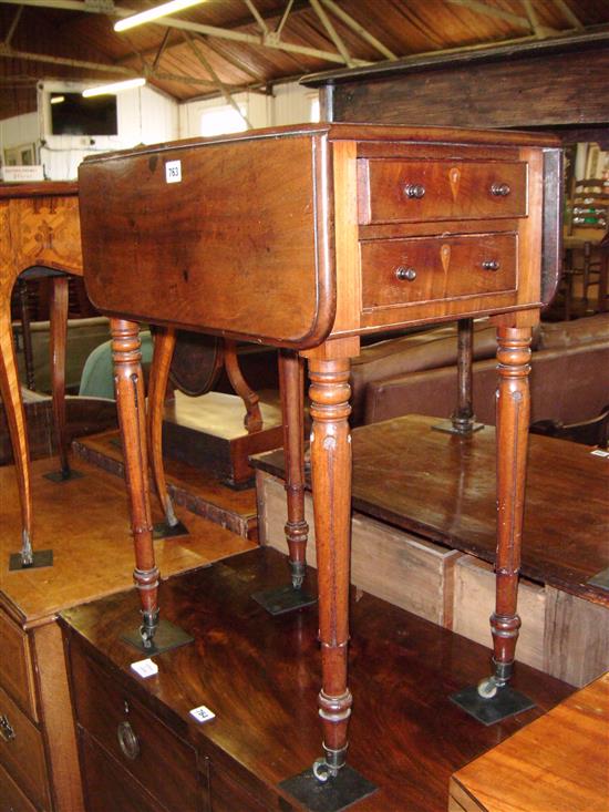 Regency mahogany drop leaf work table